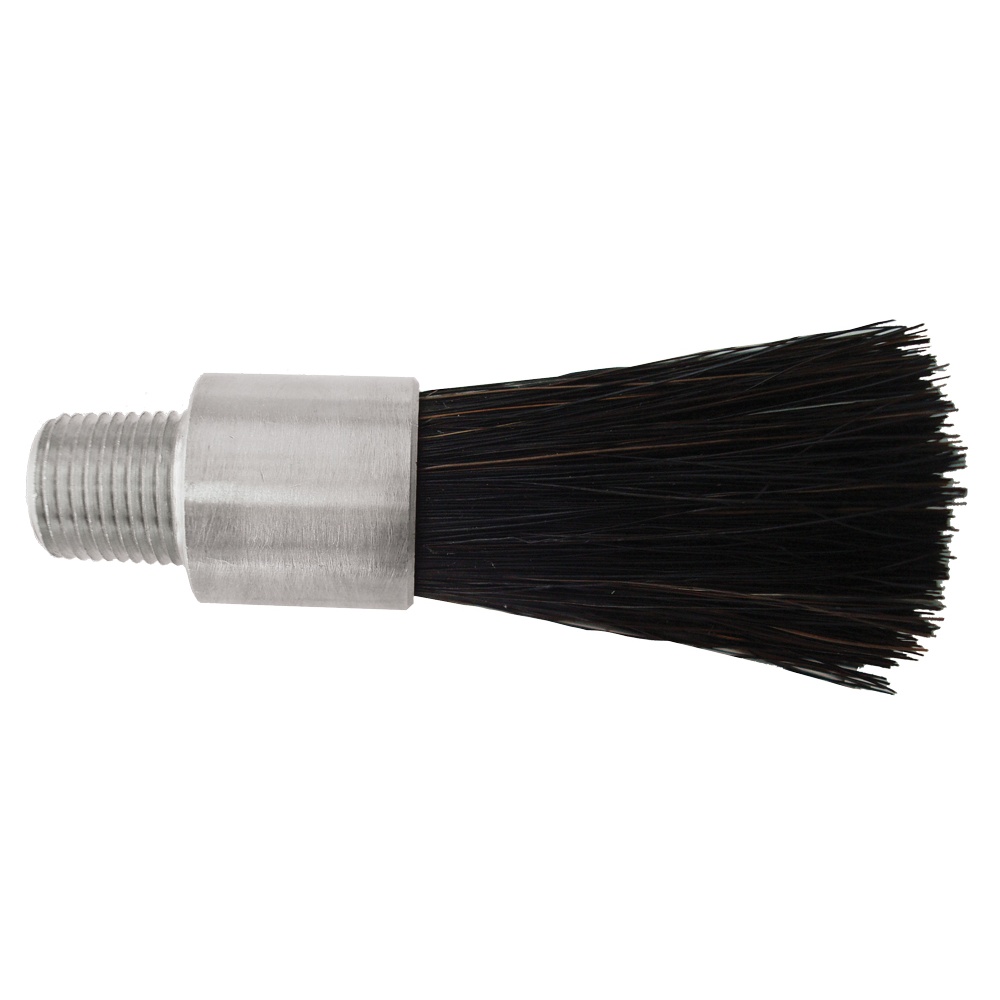 Flow-Thru Lubrication/Grease Applicator Brushes with NPT (Pipe) Threads and Round Body